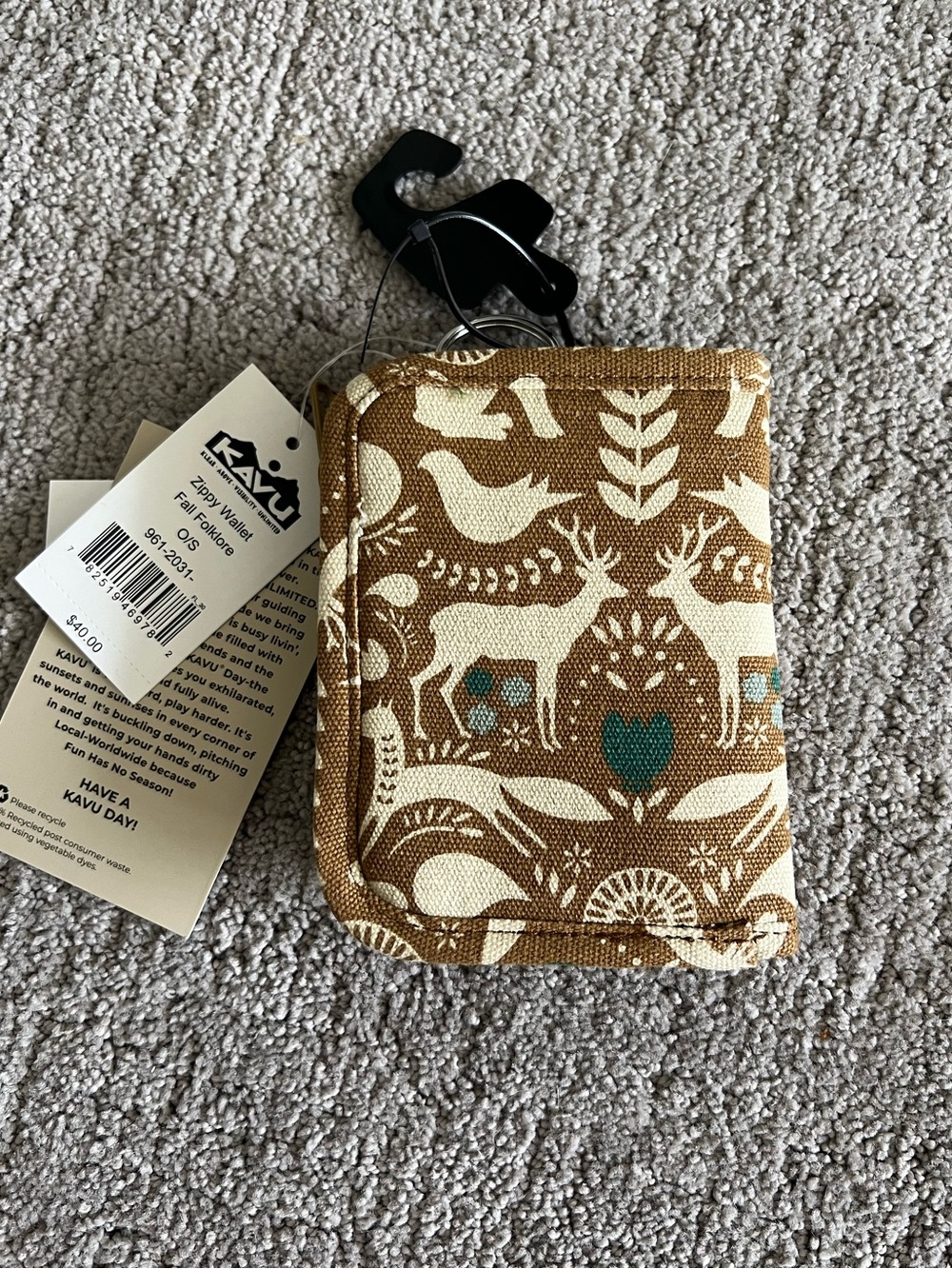 KAVU Zippy Wallet in Fall Folklore - Picture 2 of 16